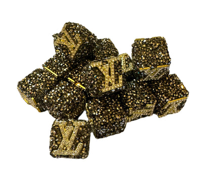 LV Sugar Cube Designer Inspired Bead for Beadable Pens, Stylus, Pencils, Keychains and More!
