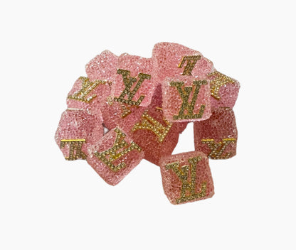 LV Sugar Cube Designer Inspired Bead for Beadable Pens, Stylus, Pencils, Keychains and More!