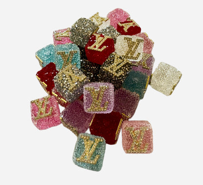LV Sugar Cube Designer Inspired Bead for Beadable Pens, Stylus, Pencils, Keychains and More!
