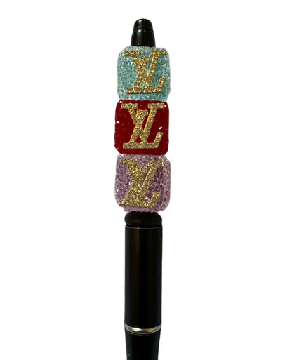 LV Sugar Cube Designer Inspired Bead for Beadable Pens, Stylus, Pencils, Keychains and More!