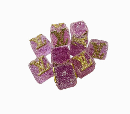 LV Sugar Cube Designer Inspired Bead for Beadable Pens, Stylus, Pencils, Keychains and More!
