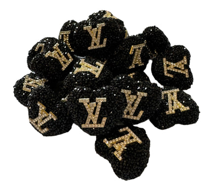 LV Sugar Heart Designer Inspired Bead for Beadable Pens, Stylus, Pencils, Keychains and More!