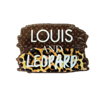 5 Pieces LV Designer Inspired Louis and Leopard Flatback One Sided Planar Acrylic for Keychains, Badge Reels, Earrings and More!