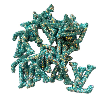 LV Rhinestone Letters Designer Inspired Bead for Beadable Pens, Stylus, Pencils, Keychains and More!