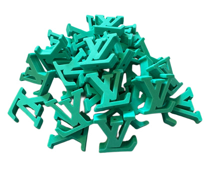 LV Letters Designer Inspired Silicone Focal Bead for Beadable Pens, Stylus, Pencils, Keychains and More