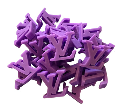 LV Letters Designer Inspired Silicone Focal Bead for Beadable Pens, Stylus, Pencils, Keychains and More
