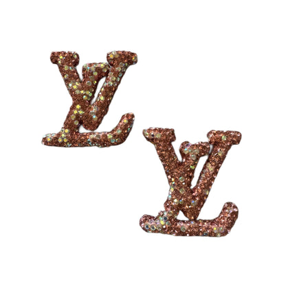 LV Rhinestone Extra Large Letters Designer Inspired Bead for Beadable Pens, Stylus, Pencils, Keychains and More!