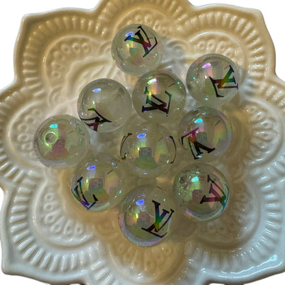 LV Luminous Glow Effect Designer Inspired Acrylic Beads for Beadable Pens, Stylus, Pencils, Keychains and More!
