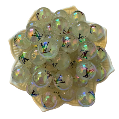 LV Luminous Glow Effect Designer Inspired Acrylic Beads for Beadable Pens, Stylus, Pencils, Keychains and More!