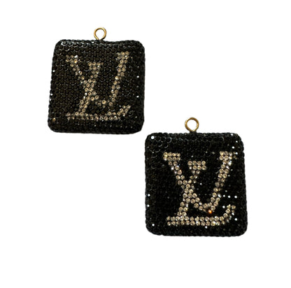 LV Rhinestone Pendant Designer Inspired Bead for Beadable Pens, Stylus, Pencils, Keychains and More!