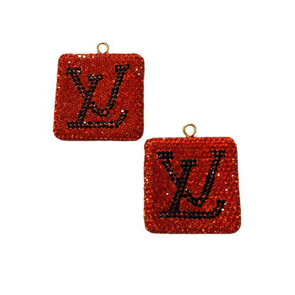 LV Rhinestone Pendant Designer Inspired Bead for Beadable Pens, Stylus, Pencils, Keychains and More!