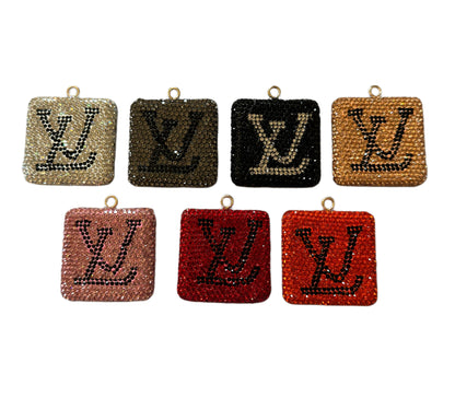 LV Rhinestone Pendant Designer Inspired Bead for Beadable Pens, Stylus, Pencils, Keychains and More!