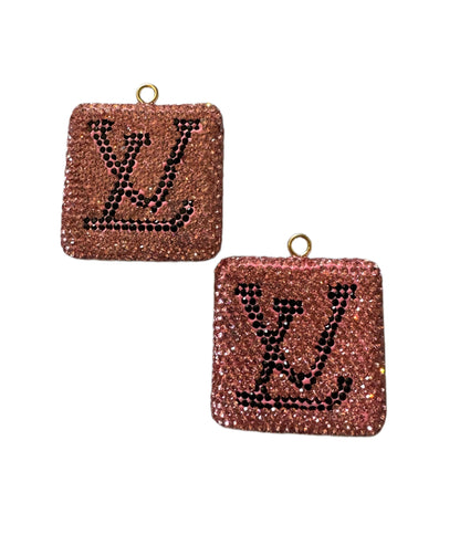 LV Rhinestone Pendant Designer Inspired Bead for Beadable Pens, Stylus, Pencils, Keychains and More!