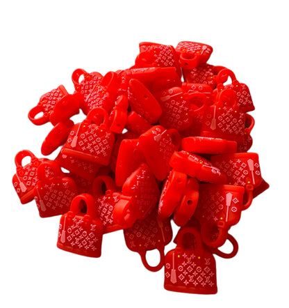 LV Rounded Purse or Hand Bag Designer Inspired Silicone Focal Bead for Beadable Pens, Stylus, Pencils, Keychains and More