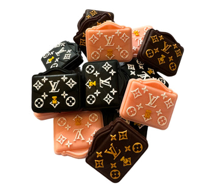 LV Valise or Purse Designer Inspired Silicone Focal Bead for Beadable Pens, Stylus, Pencils, Keychains and More