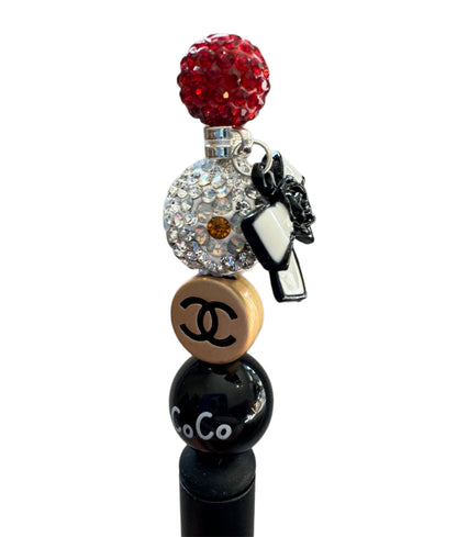 CC Metal Bow Pendant Designer Inspired with Camilla Flower for Beadable Pens, Keychains, Bracelets, Earrings and More!