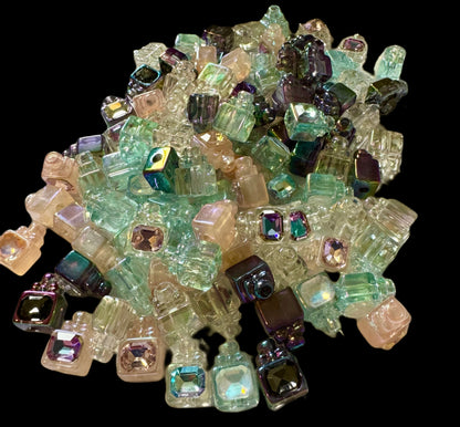 Perfume Bottle CC Designer Inspired Acrylic Bead with Rhinestone for Beadable Pens, Stylus, Pencils, Keychains and More!