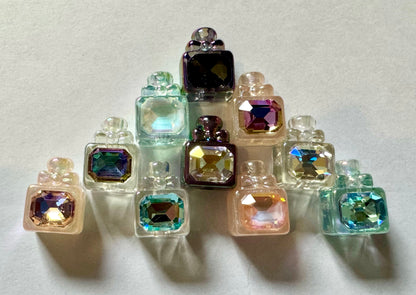 Perfume Bottle CC Designer Inspired Acrylic Bead with Rhinestone for Beadable Pens, Stylus, Pencils, Keychains and More!
