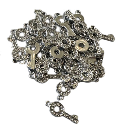 Tiffany Metal Locket and Key Pendant Designer Inspired for Beadable Pens, Keychains, Bracelets, Earrings and More!