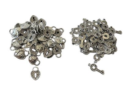 Tiffany Metal Locket and Key Pendant Designer Inspired for Beadable Pens, Keychains, Bracelets, Earrings and More!