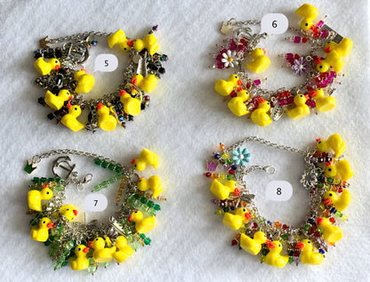 Cruising Ducks Duck-a-palooza Cha Cha Bracelet with Metal Charms and Glass Beads
