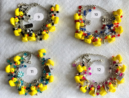 Cruising Ducks Duck-a-palooza Cha Cha Bracelet with Metal Charms and Glass Beads