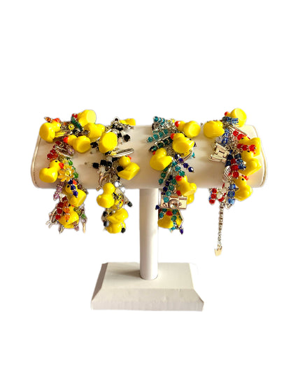 Cruising Ducks Duck-a-palooza Cha Cha Bracelet with Metal Charms and Glass Beads