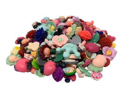 New Price Floral Treasure Hunt Mix Rose Flower Charm Cabochon Flat Back for DYI Phone Cases Water Bottles Scrapbook Hair Accessory