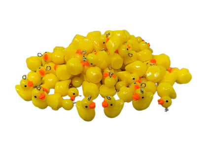 19mm 3D Resin Duck Pendant Rubber Duckie Style Cabochon DYI Phone Cases Scrapbook Hair Accessory Bracelet Decorative Cruising Ducks