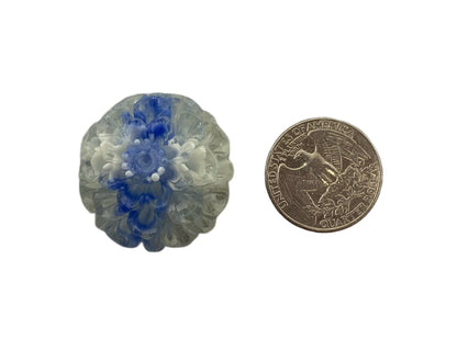 New Price! 32mm Extra Large Round Camilla Flower Resin Cabochon Embellishment Flat Back DYI Phone Case Water Bottle Scrapbook Hair Accessory