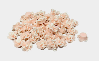 New Price! 22mm GLOW Ruffled Opaque Resin Rose Flower Cabochon Flat Back Perfect DYI Phone Cases Water Bottles Scrapbook Hair Accessory