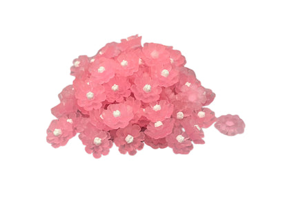 New Price! 18mm GLOW Mixed Color Flower Charm Cabochon Embellishment Flat Back DYI Phone Cases Water Bottles Scrapbook Hair Accessory