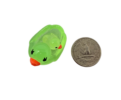2 Piece Set GLOW Colourful 3D Resin Duck Momma and Baby Style Cabochon DYI Phone Cases Scrapbook Hair Accessory Decorative Cruising Ducks