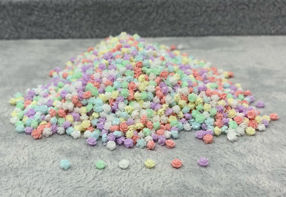 New Price! Tiny 3.5mm Pastel Roses Nail Charm Mix Flower Cabochon DYI Phone Cases Scrapbook Hair Accessories