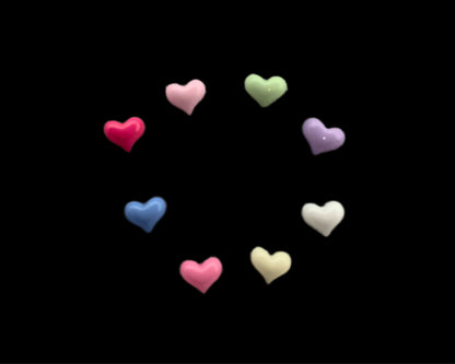 New Price! Tiny 5mm Multi Color Heart Nail Charm Mix Cabochon DYI Phone Cases Scrapbook Hair Accessories