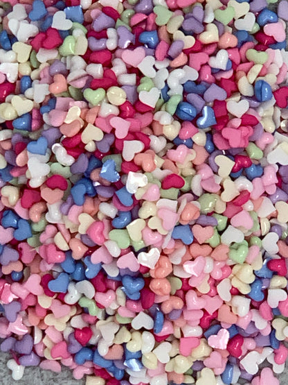 New Price! Tiny 5mm Multi Color Heart Nail Charm Mix Cabochon DYI Phone Cases Scrapbook Hair Accessories