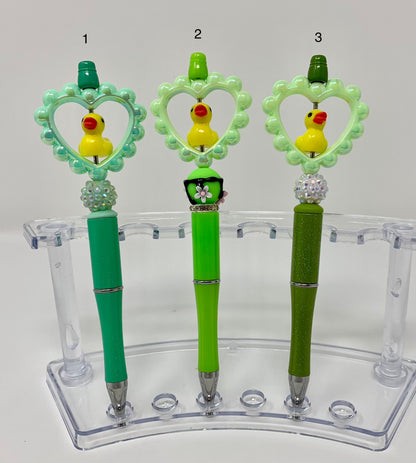 Cute Heart Frame with Duck Beadable Pen for Your Next Cruise or a Jeep Lover Cruising Ducks DYI Beads Focals