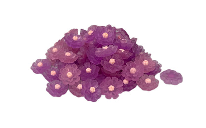 New Price! 18mm GLOW Mixed Color Flower Charm Cabochon Embellishment Flat Back DYI Phone Cases Water Bottles Scrapbook Hair Accessory