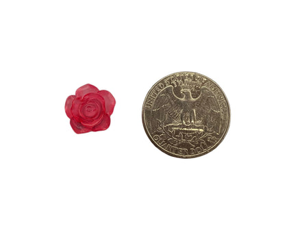 New Price! 14mm Mixed Bright Colored Rose Flower Charm Cabochon Flat Back for DYI Phone Cases Water Bottles Scrapbook Hair Accessory
