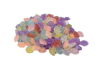 New Price! 12mm Mixed AB Clear Color Flower Charm Cabochon Flat Back for DYI Phone Cases Water Bottles Scrapbook Hair Accessory