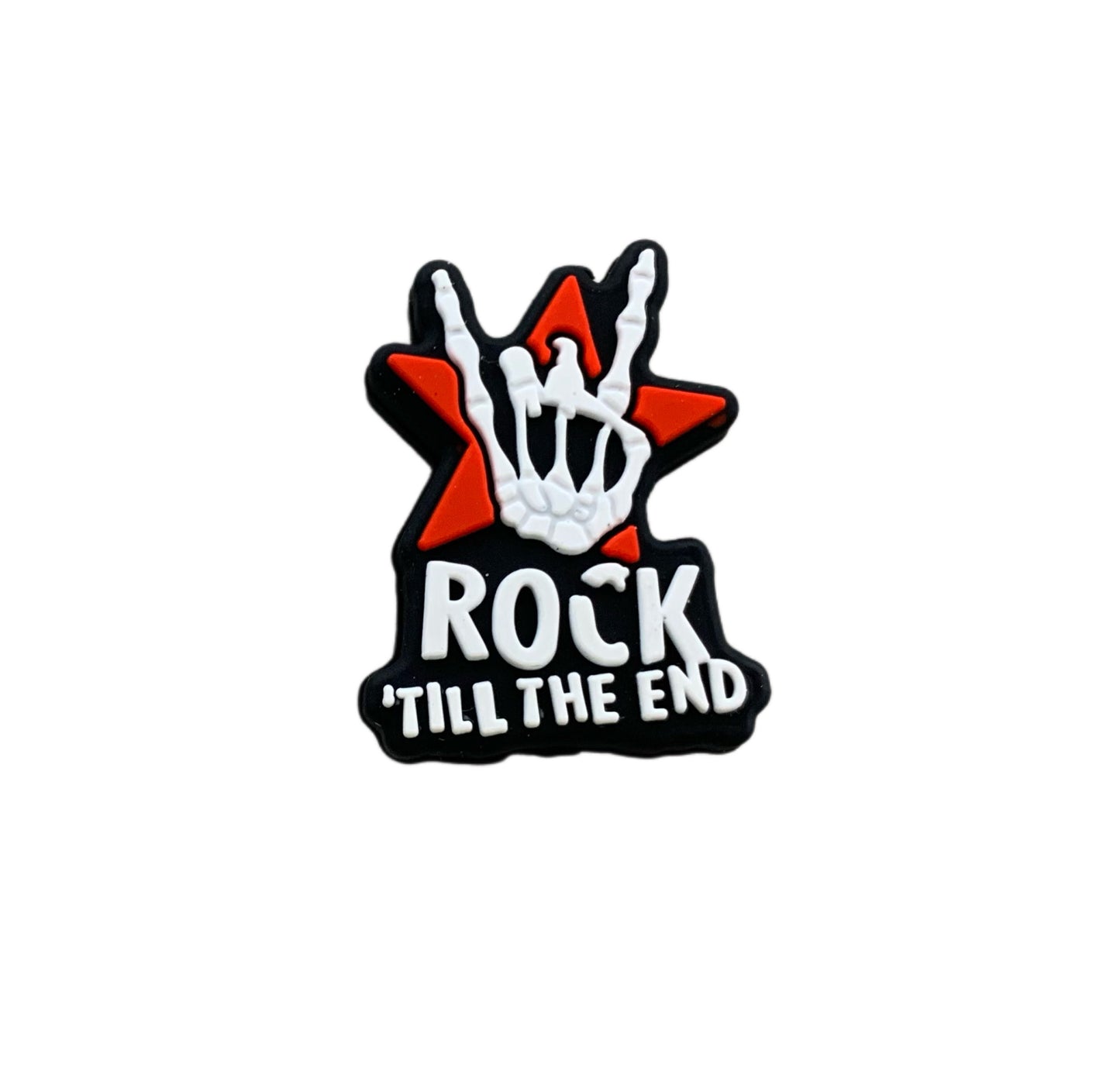 Rock ‘Till the End Focal Bead for Beadable Pens, Stylus, Pencils, Keychains and More Boney Fingers Throwing Horns