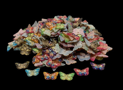 New Price! 10mm Pendant Style Butterfly Nail Charm Mixed Butterflies Cabochon DYI Phone Cases Scrapbook Hair Accessories