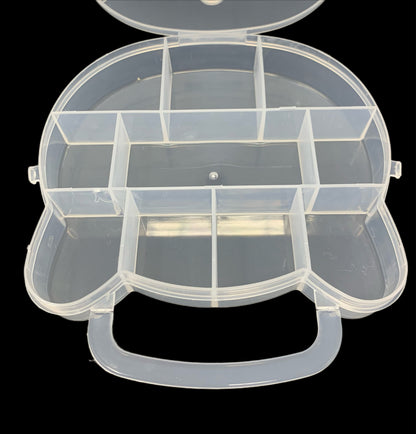 Hello Kitty Clear Plastic Organizer or Container for Nail Charms, Beads, Cabochons, Earrings, Rings, Necklaces, Jewellery, Coins and More!