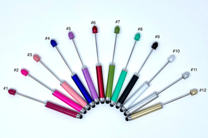 Pack of 3 or 12 Beadable Plastic Stylus Pen Combo Blank for Your DIY Creations with Beads Focals Rhinestones Spacers Refills Sold Separately
