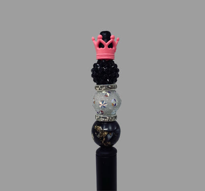 Opaque Pink Tall Acrylic Crown Spacer Beads for Beadable Pen Keychain Bracelet and more for Your DIY Creations and Super Cute for Ducks