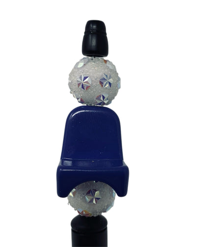 High Quality Acrylic Blue Chair Beads for Beadable Pen Stylus Keychain and more for Your DIY Creations and Super Cute for Ducks