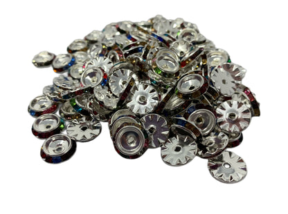 So Shiny! Multi Colored Rhinestone Spacer Beads for Beadable Pen Stylus Keychain Bracelet and more for Your DIY Creations