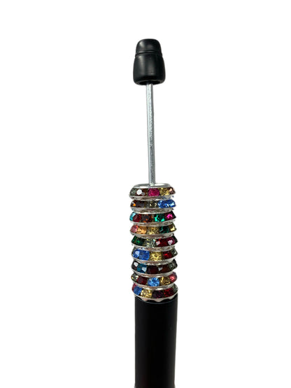 So Shiny! Multi Colored Rhinestone Spacer Beads for Beadable Pen Stylus Keychain Bracelet and more for Your DIY Creations