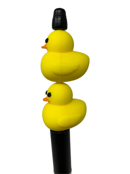 High Quality 3D Yellow or Pink Duck Silicone Focal Bead for Beadable Pens, Stylus, Pencils, Keychains and More. Great for Cruising Ducks!