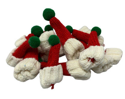 Knitted Doll Hat or Toque with Pom Pom for a Winter or Christmas Wardrobe Decorate Your Cruising Ducks